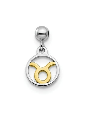 925 Sterling Silver Yellow Gold-Plated Official Eastern Michigan University Pendant Charm in Heart 21mm x 17mm